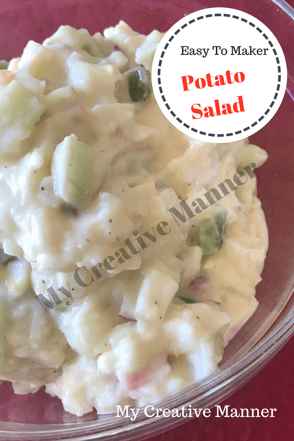 Easy to Make Potato Salad #mycreativemanner #potatosalad #summersalad #picnicfoods