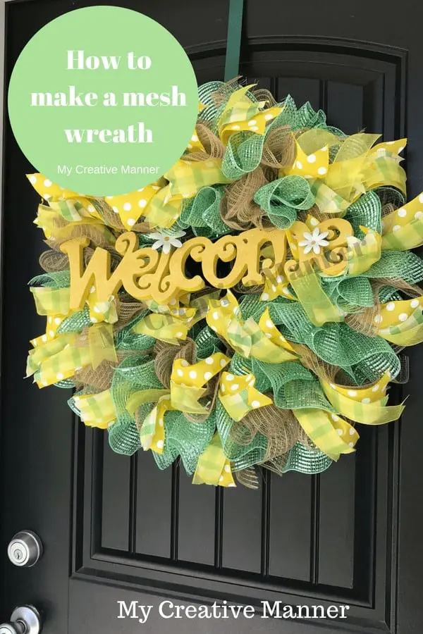 How to make a beautiful mesh wreath for your front door