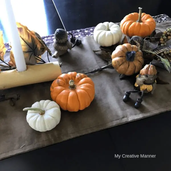 Thanksgiving Table Decorations #mycreativemanner #fall #falldecorations #fallcenterpiece