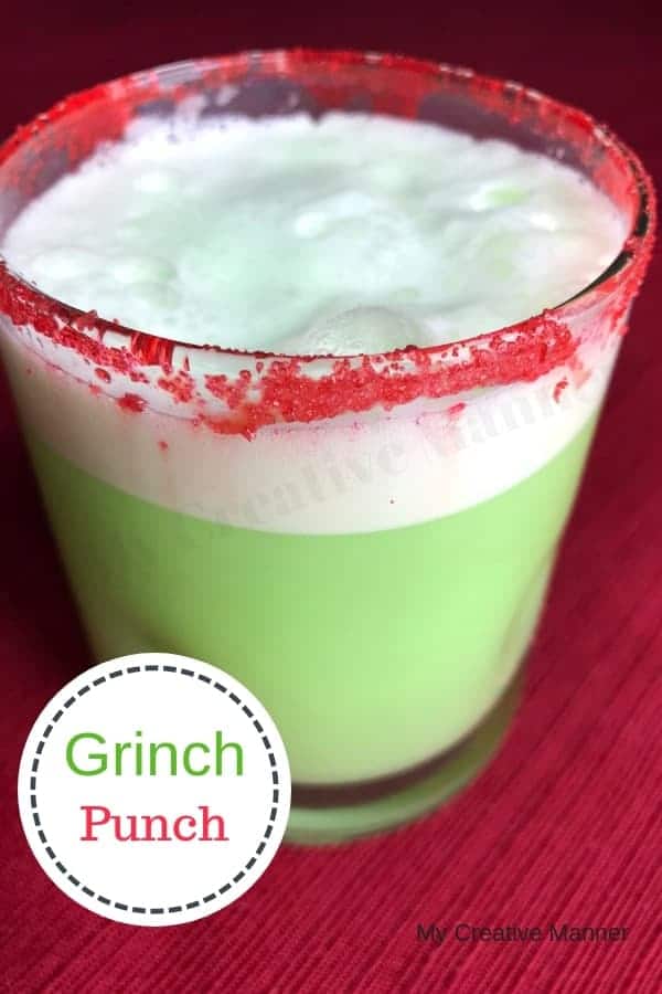 How to make an easy non alcoholic Grinch Punch for kids