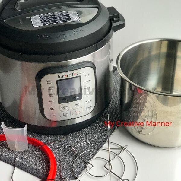 An Instant Pot and all the accessories that came with it.