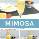 Mimosa in a flute glass