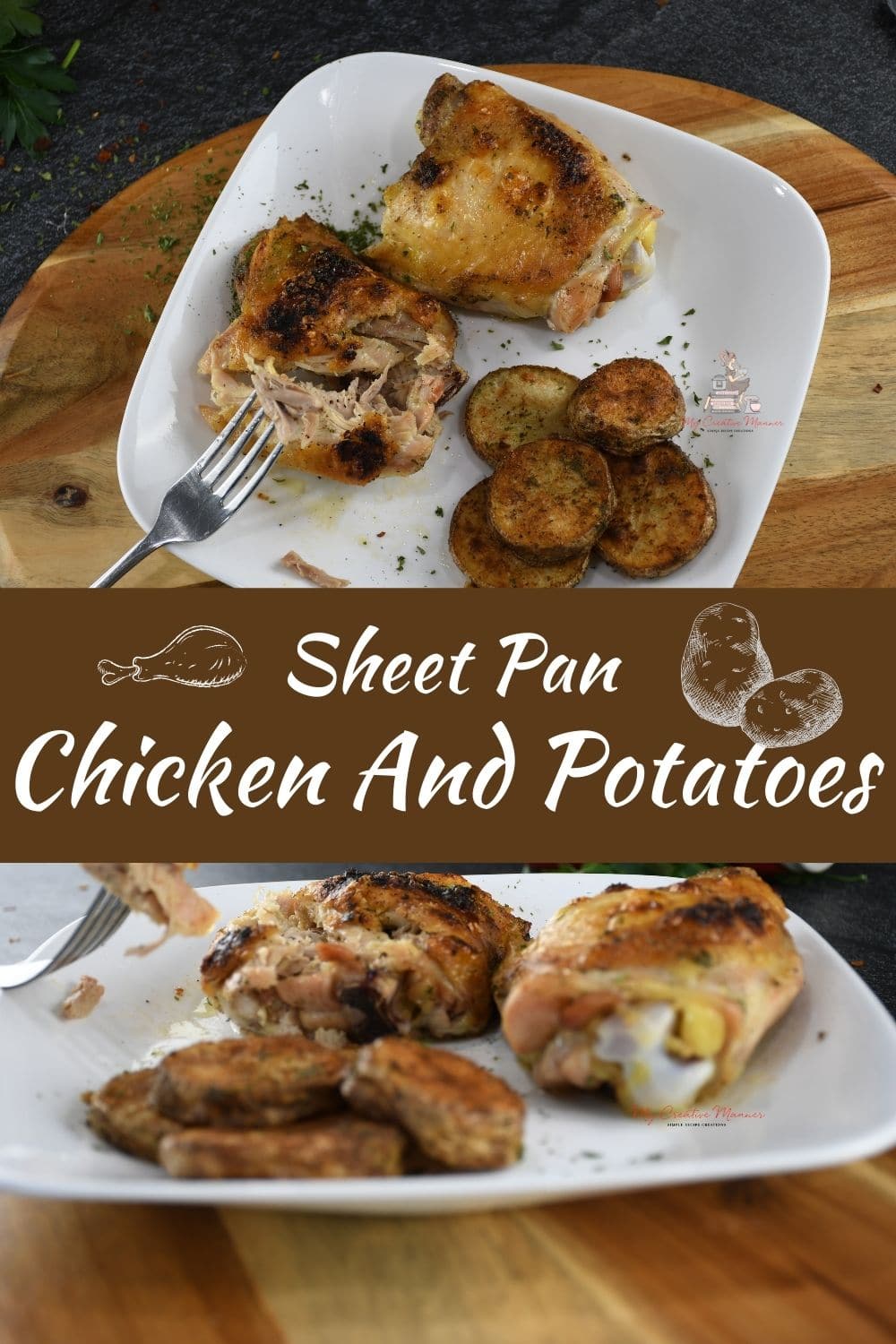 Sheet Pan Chicken Thighs And Potatoes - My Creative Manner