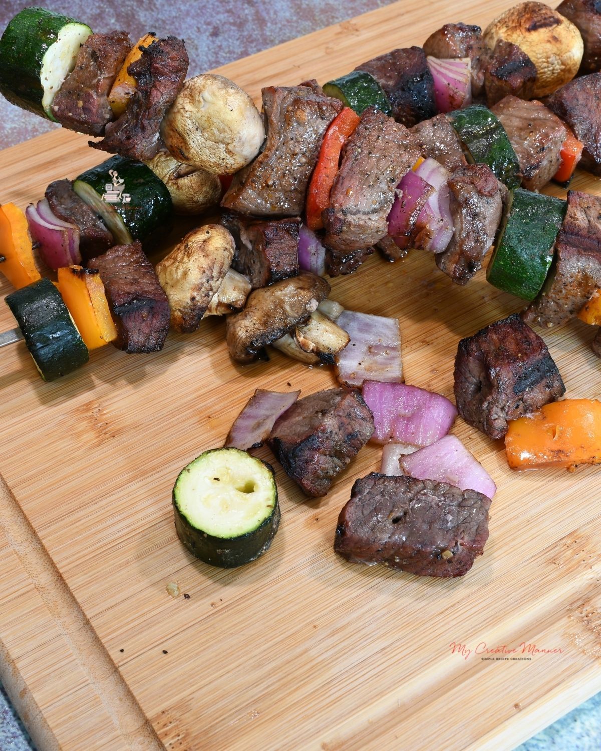 Steak Kabobs That are Grill With Vegetables My Creative Manner