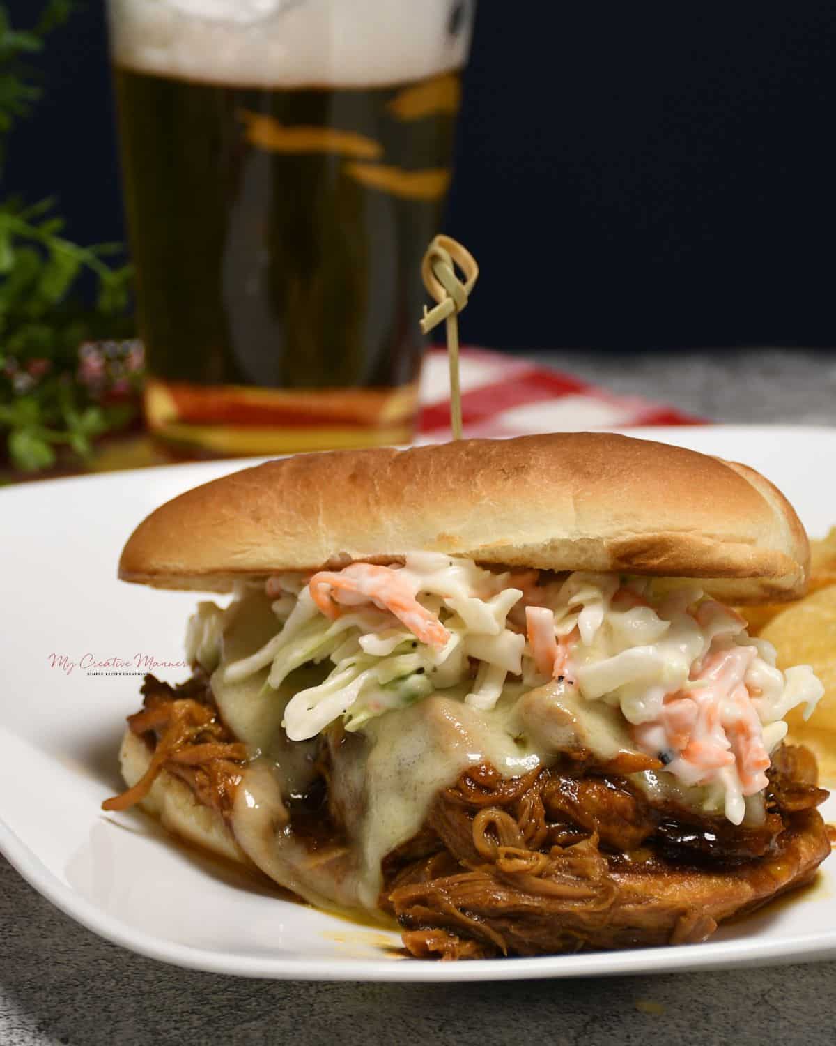 2 Ingredient Slow Cooker BBQ Pulled Pork Recipe