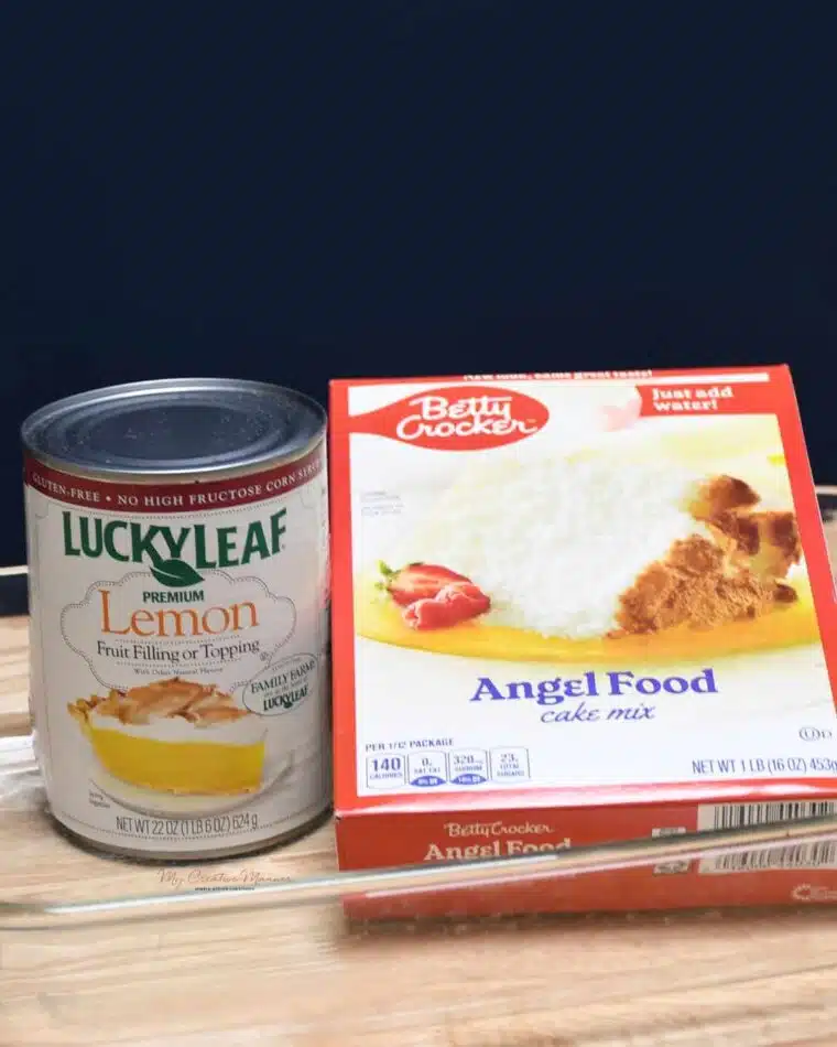 The two ingredients needed to make easy lemon bars.